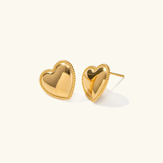 [Royal Vicky]Ruth Heart Gold Earrings