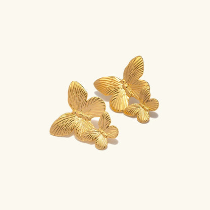 [Royal Vicky]Butterfly Gold Earrings