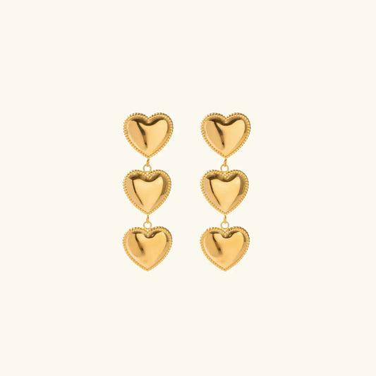[Royal Vicky]Aimee Gold Heart Earrings