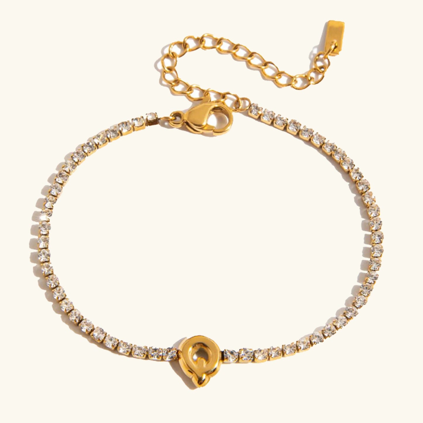 [Royal Vicky]Avaria Bubble Letter Tennis Bracelet