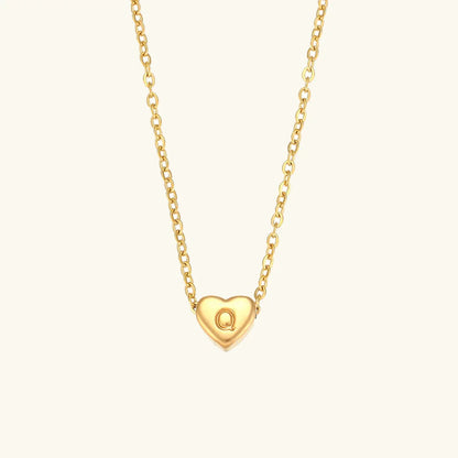 [Royal Vicky]Heart Initial Gold Necklace