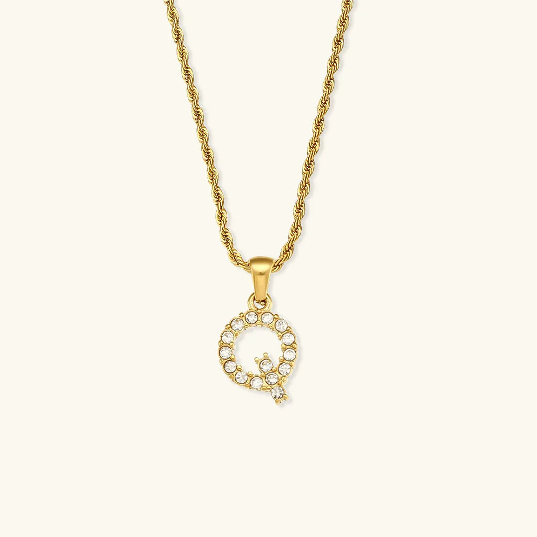 [Royal Vicky]Maeve Letter Initial Diamond Necklace