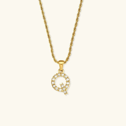 [Royal Vicky]Maeve Letter Initial Diamond Necklace