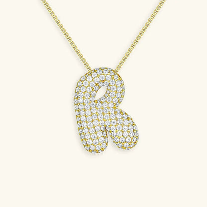 [Royal Vicky]Bubble Initial Diamond Necklace