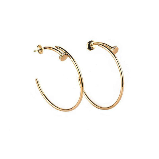 [Vicky]JUSTE EARRINGS GOLD DIAMONDS 1.8MM