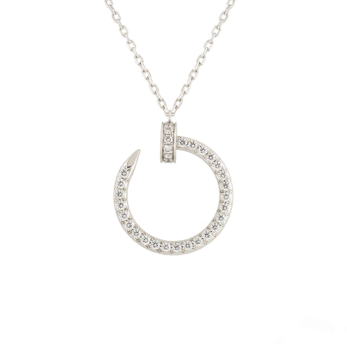 [Vicky]JUSTE NECKLACE SILVER DIAMONDS