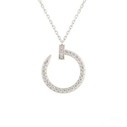 [Vicky]JUSTE NECKLACE SILVER DIAMONDS