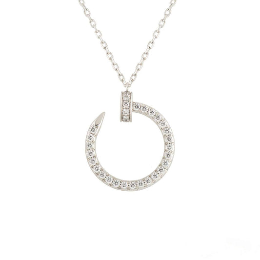 [Vicky]JUSTE NECKLACE SILVER DIAMONDS