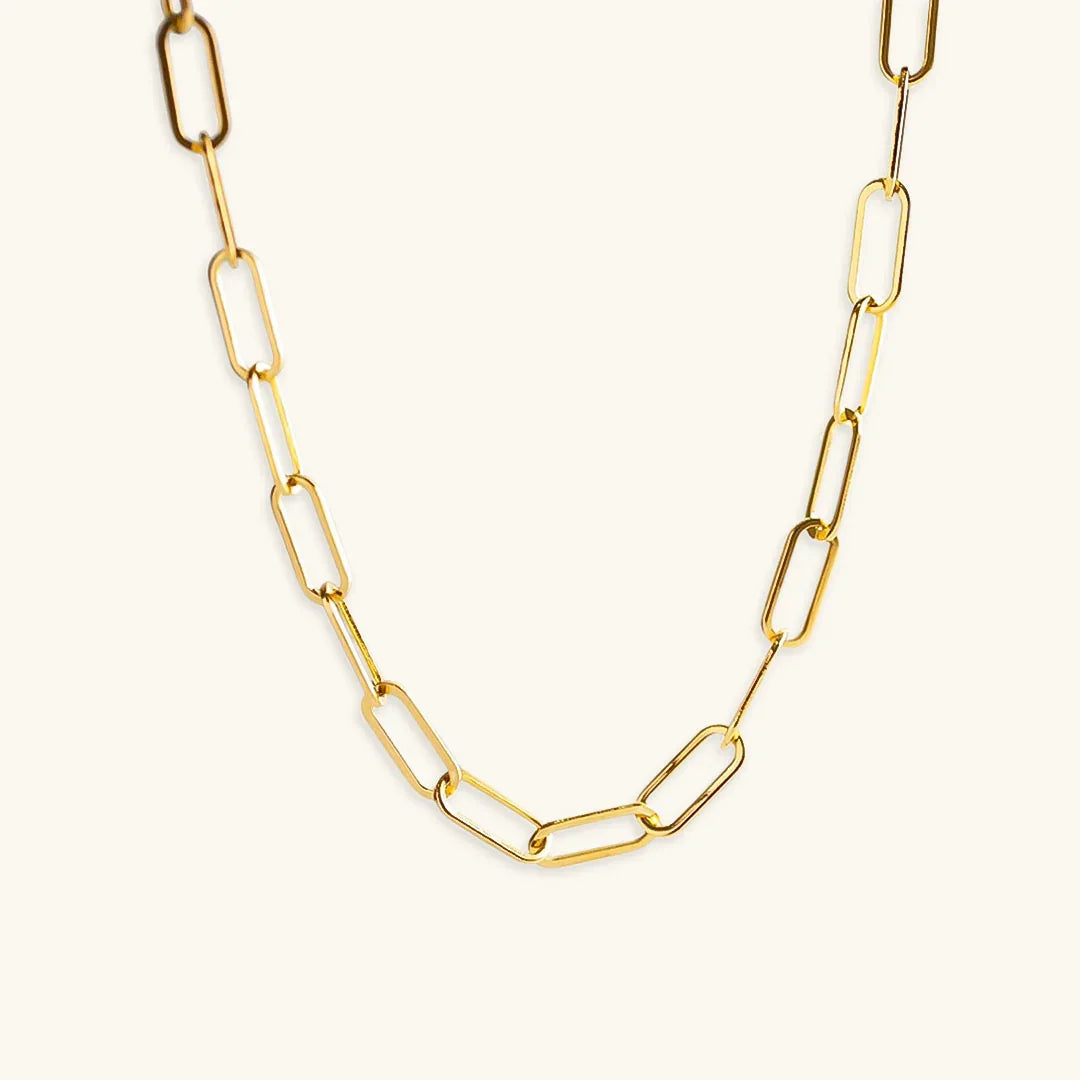 [Royal Vicky]Ria Gold Paperclip Chain Necklace