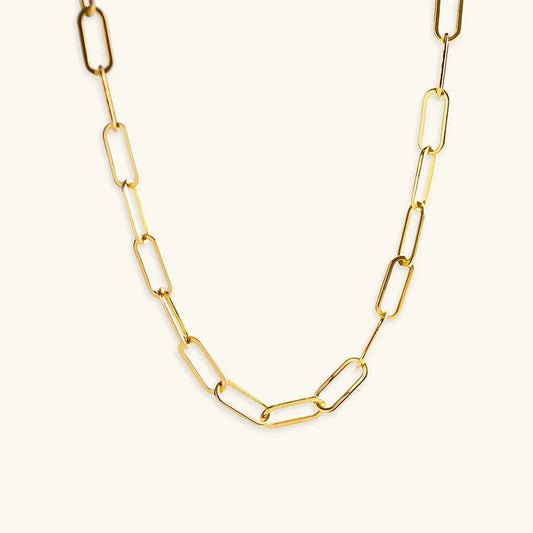 [Royal Vicky]Ria Gold Paperclip Chain Necklace