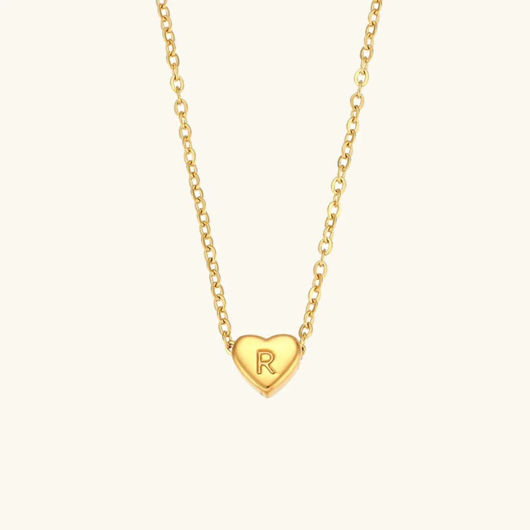 [Royal Vicky]Heart Initial Gold Necklace