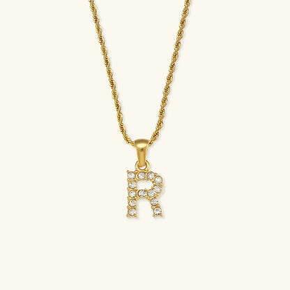 [Royal Vicky]Maeve Letter Initial Diamond Necklace