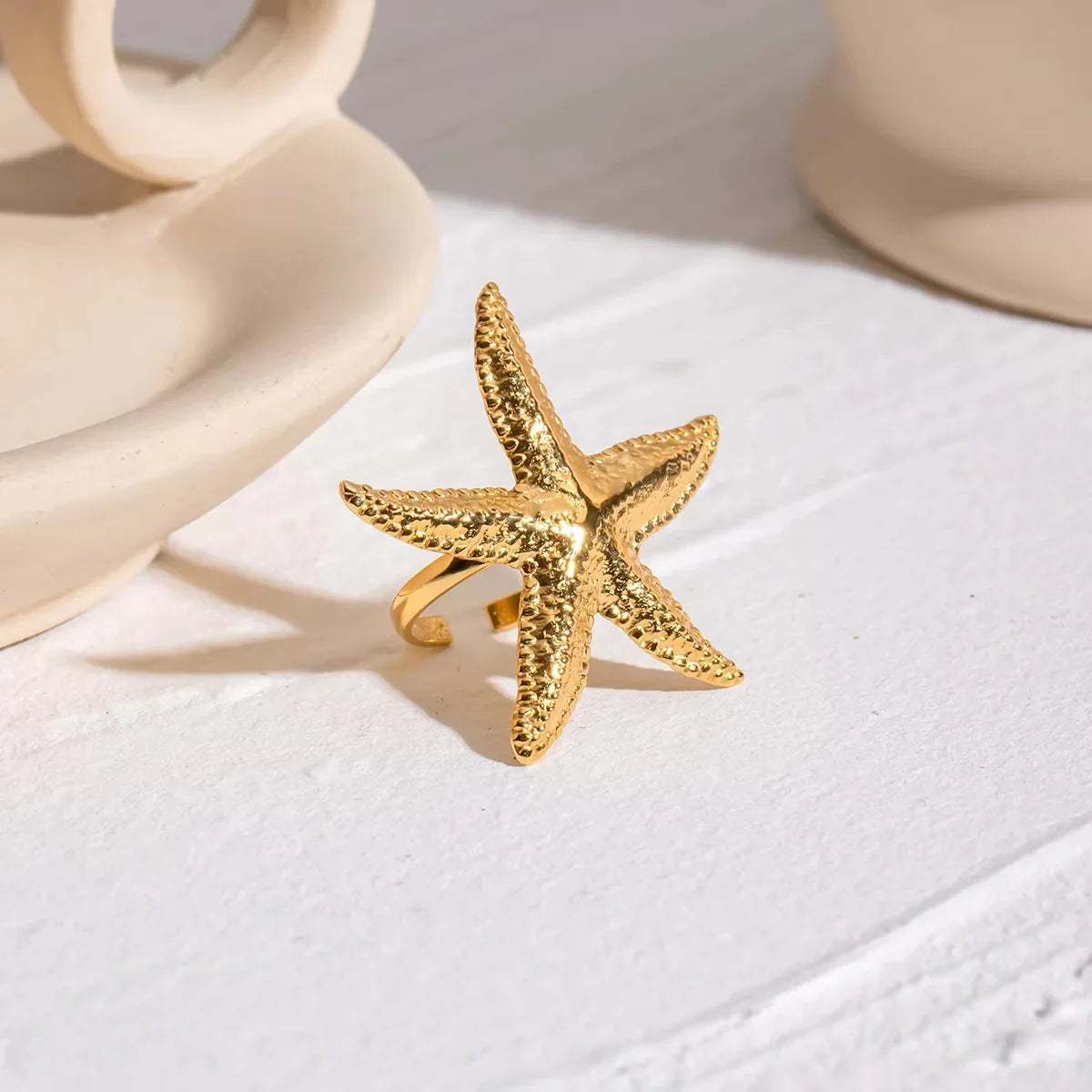 [Royal Vicky]Seabreeze Gold Starfish Ring