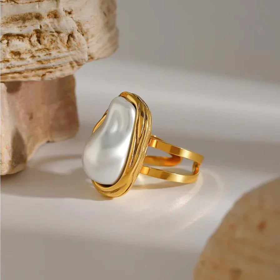 [Royal Vicky]Charis Gold Pearl Ring