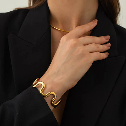 [Royal Vicky]Senna Twisted Gold Bangle