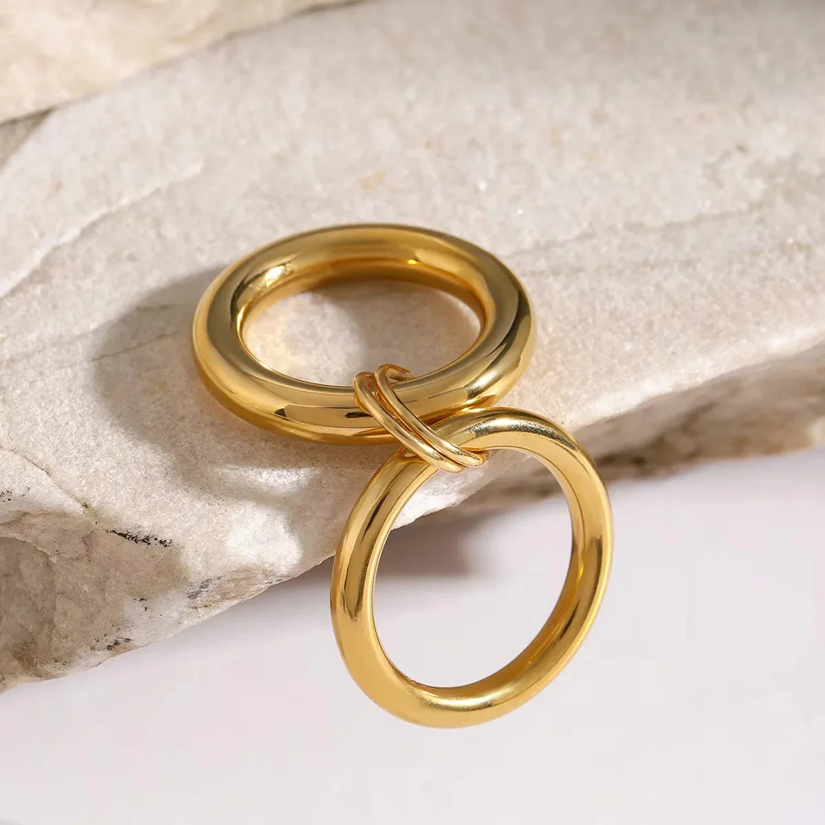 [Royal Vicky]Dune Stacked Gold Ring