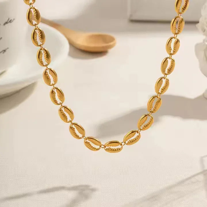 [Royal Vicky]Pacifica Gold Seashell Necklace