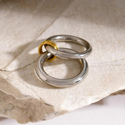 [Royal Vicky]Dune Stacked Gold Ring