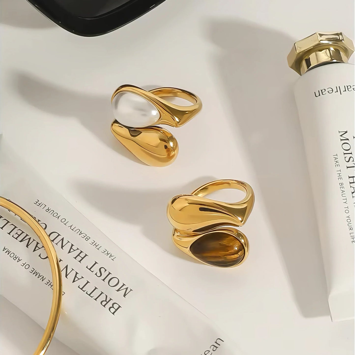 [Royal Vicky]Mara Amber Pearl Ring