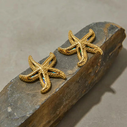[Royal Vicky]Aquatta Gold Starfish Earrings