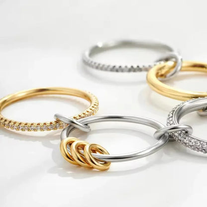 [Royal Vicky]Collina Stacked Diamond Ring