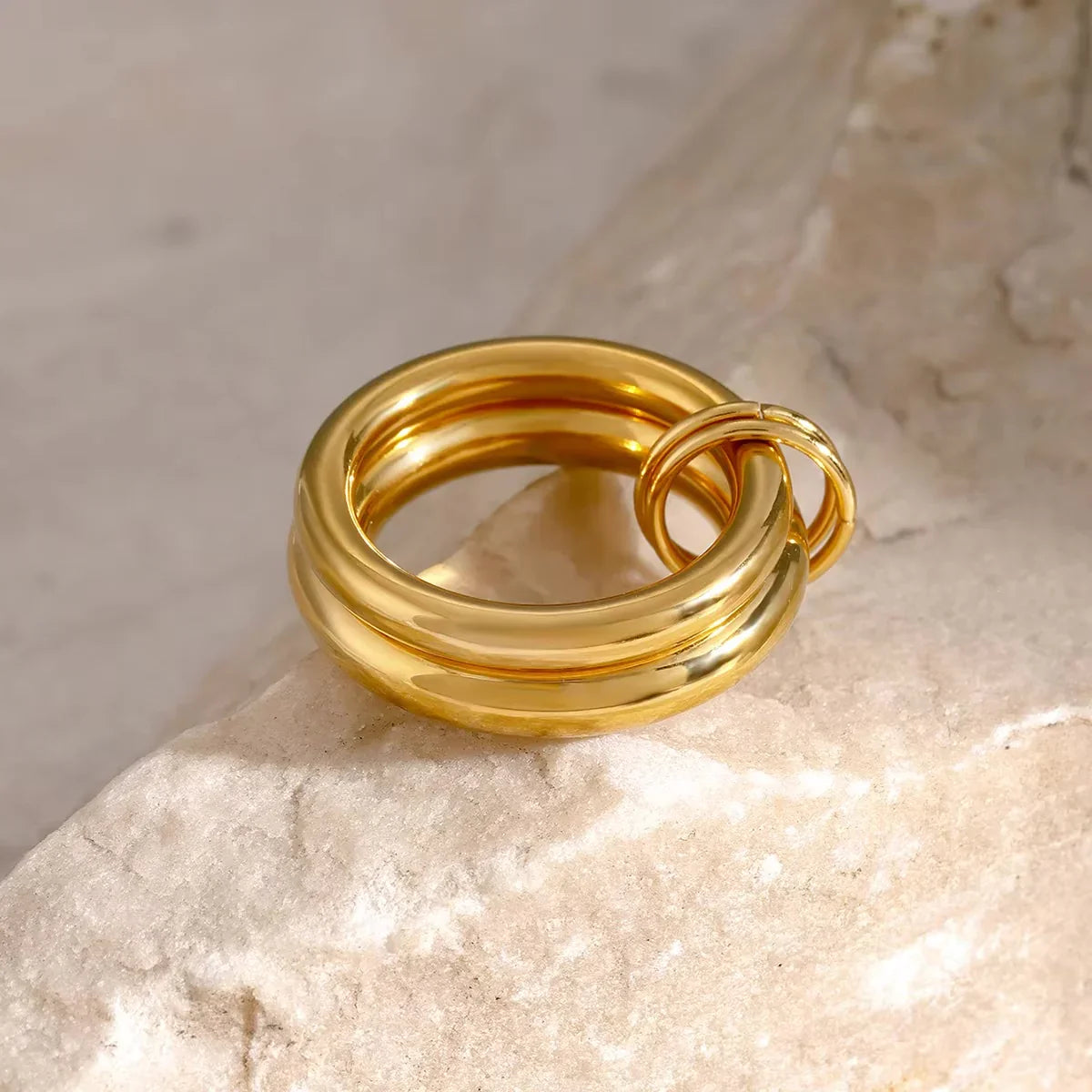 [Royal Vicky]Dune Stacked Gold Ring