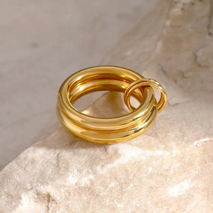 [Royal Vicky]Dune Stacked Gold Ring