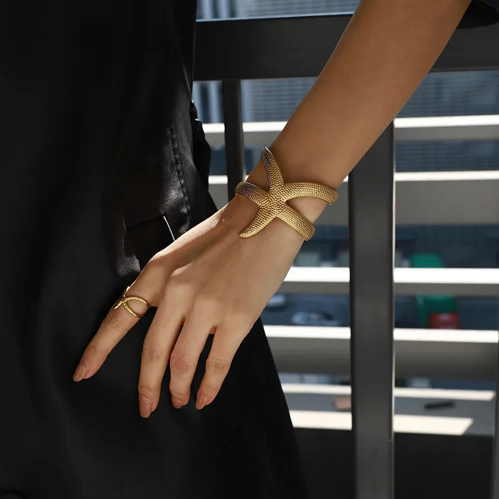 [Royal Vicky]Annika Gold Starfish Cuff
