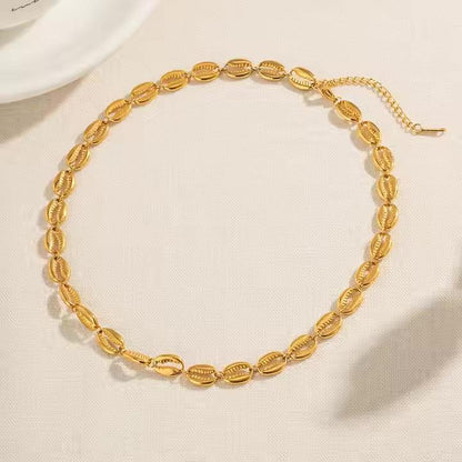[Royal Vicky]Pacifica Gold Seashell Necklace
