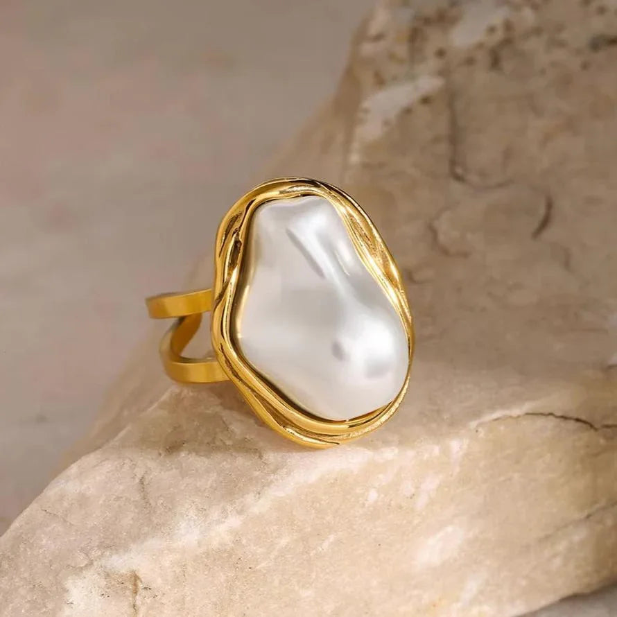 [Royal Vicky]Charis Gold Pearl Ring