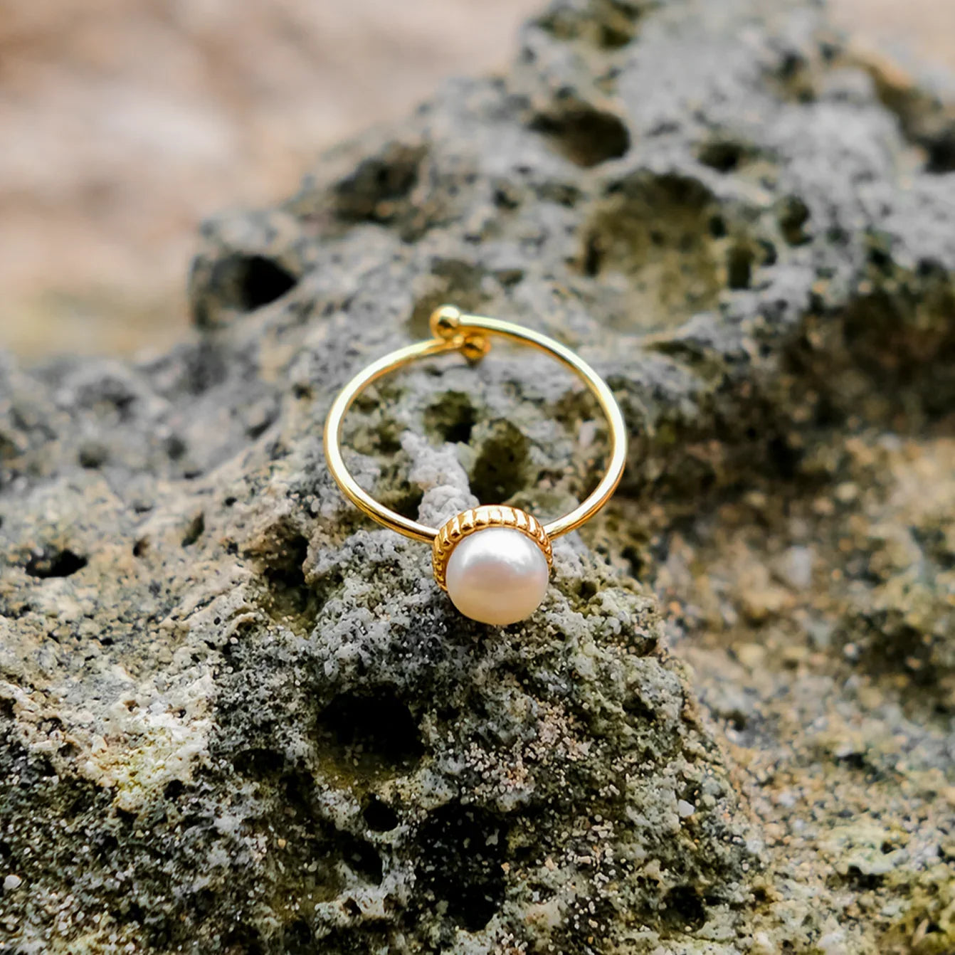 [Royal Vicky]Solis Gold Pearl Ring