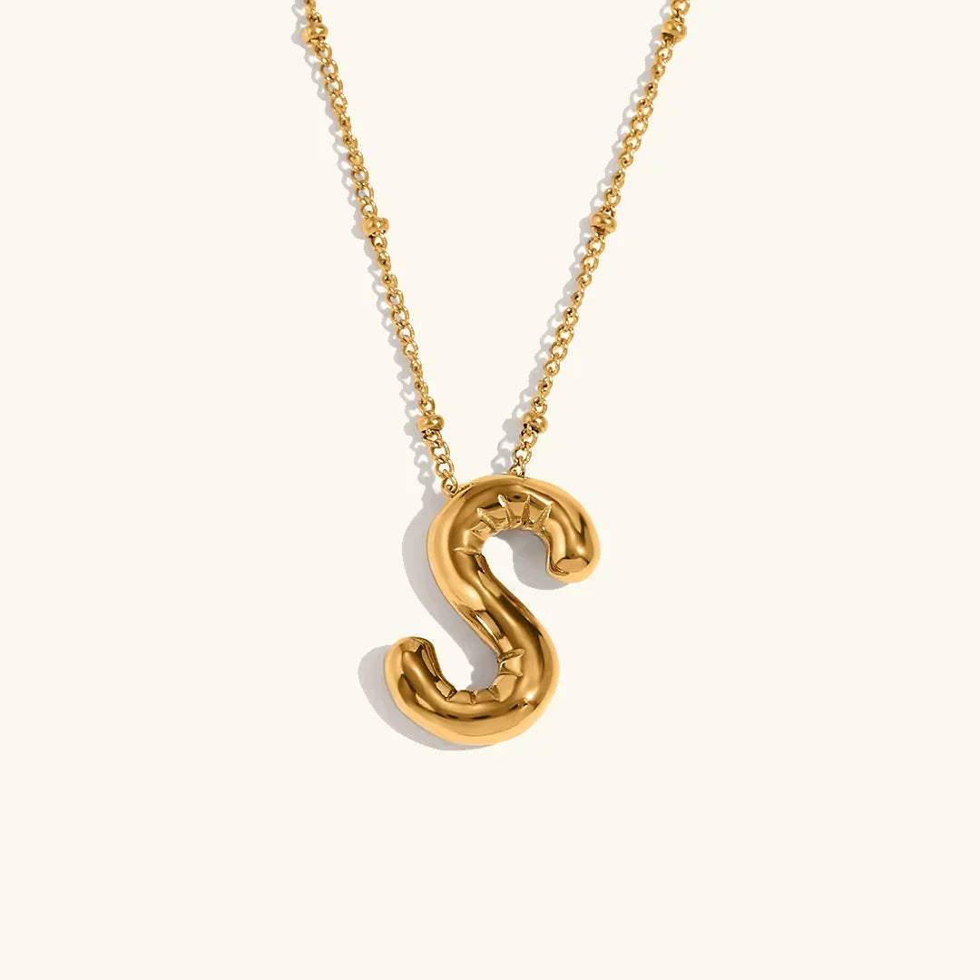 [Royal Vicky]Balloon Gold Initial Necklace