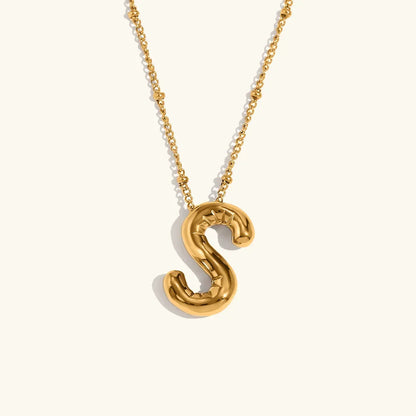 [Royal Vicky]Balloon Gold Initial Necklace