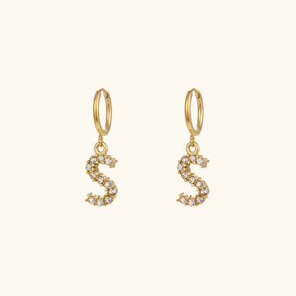 [Royal Vicky]Wilhemina Initial Letter Earrings