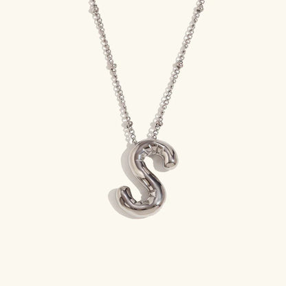 [Royal Vicky]Balloon Gold Initial Necklace
