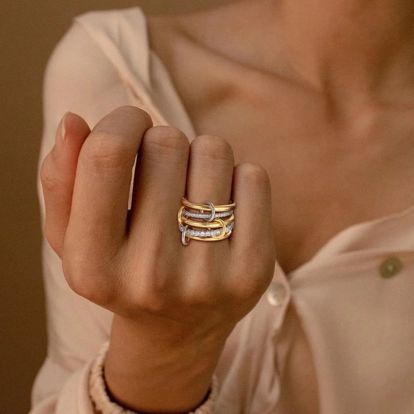 [Royal Vicky]Vera Stacked Diamond Ring