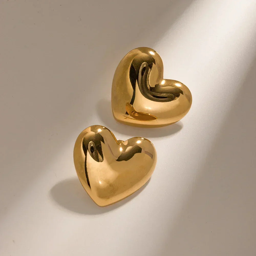 [Royal Vicky]Aubree Gold Heart Earrings