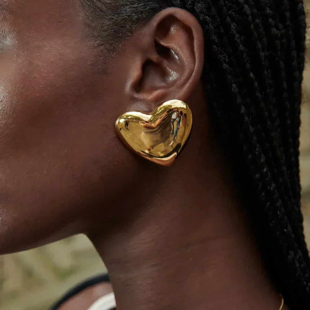 [Royal Vicky]Aubree Gold Heart Earrings