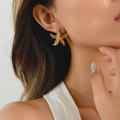 [Royal Vicky]Aquatta Gold Starfish Earrings