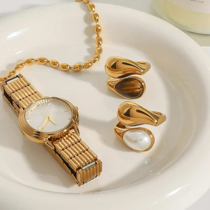 [Royal Vicky]Mara Amber Pearl Ring