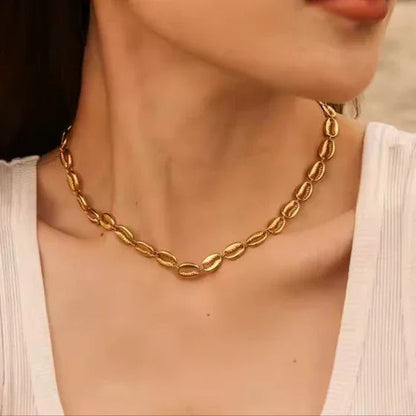 [Royal Vicky]Pacifica Gold Seashell Necklace