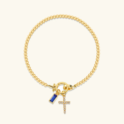 [Royal Vicky]Amalia Birthstone Cross Bracelet