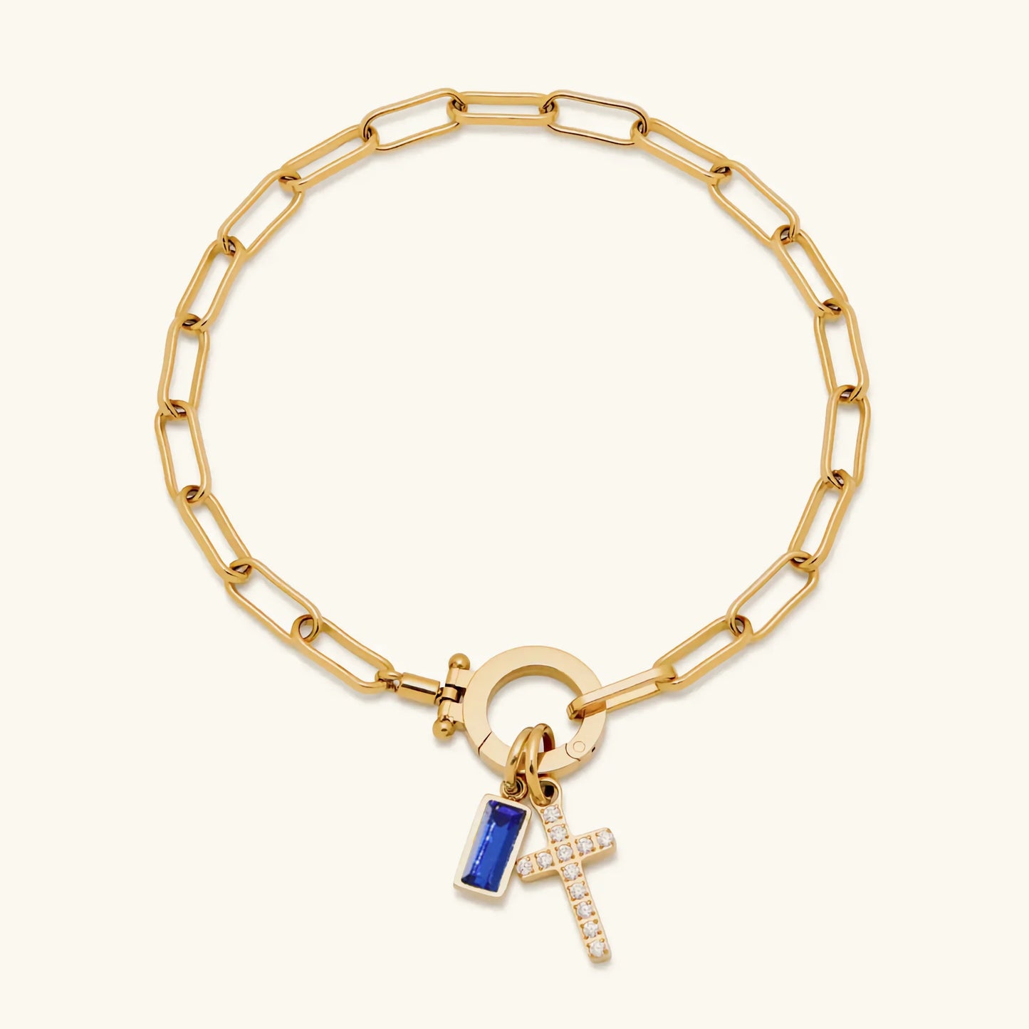 [Royal Vicky]Annabella Birthstone Cross Bracelet