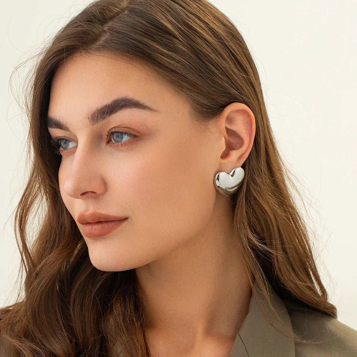 [Royal Vicky]Aubree Gold Heart Earrings