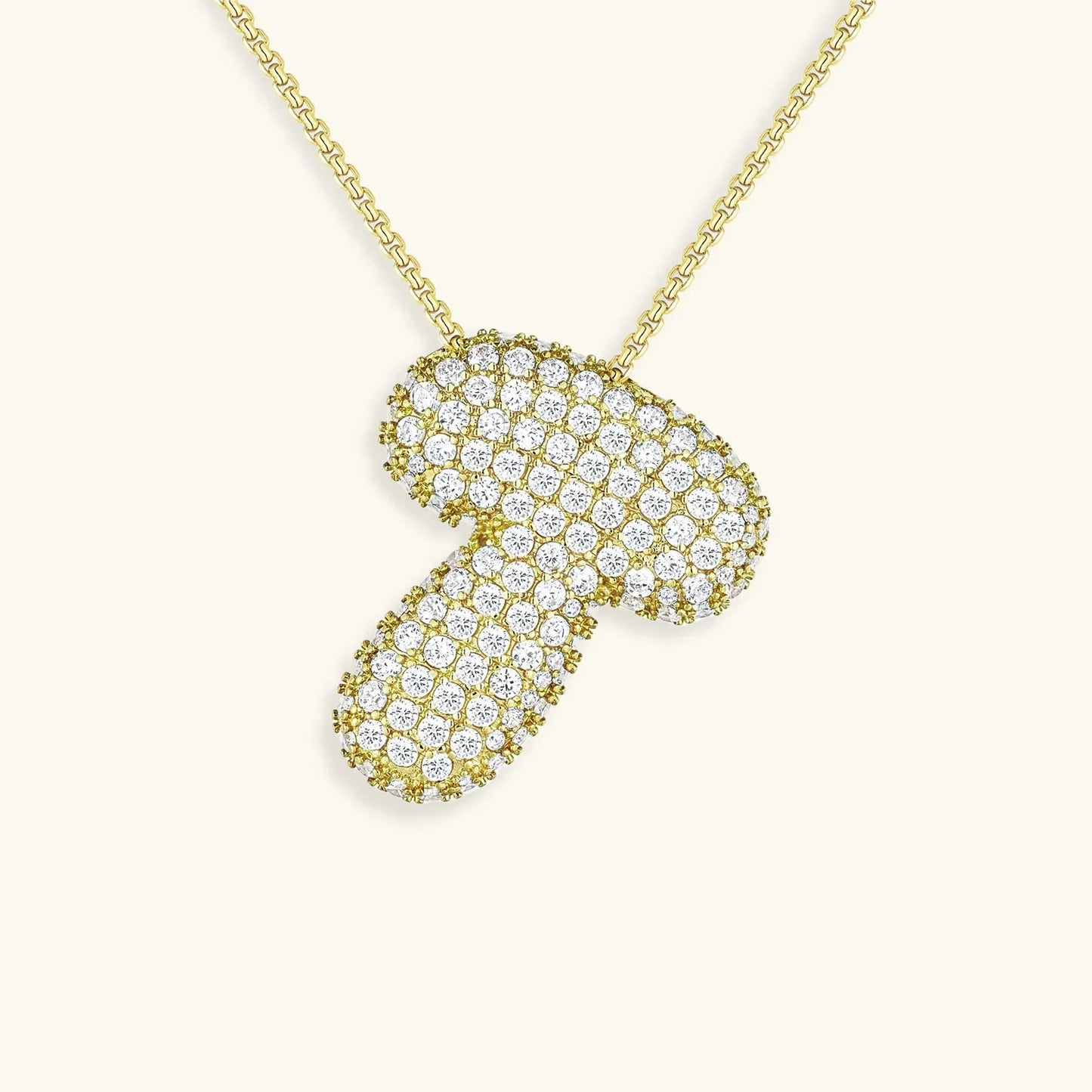 [Royal Vicky]Bubble Initial Diamond Necklace