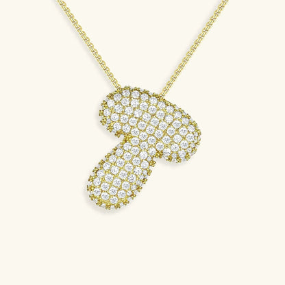 [Royal Vicky]Bubble Initial Diamond Necklace