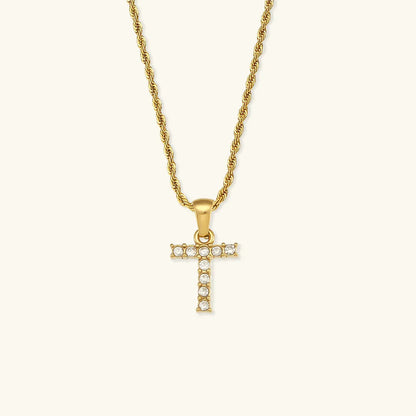 [Royal Vicky]Maeve Letter Initial Diamond Necklace