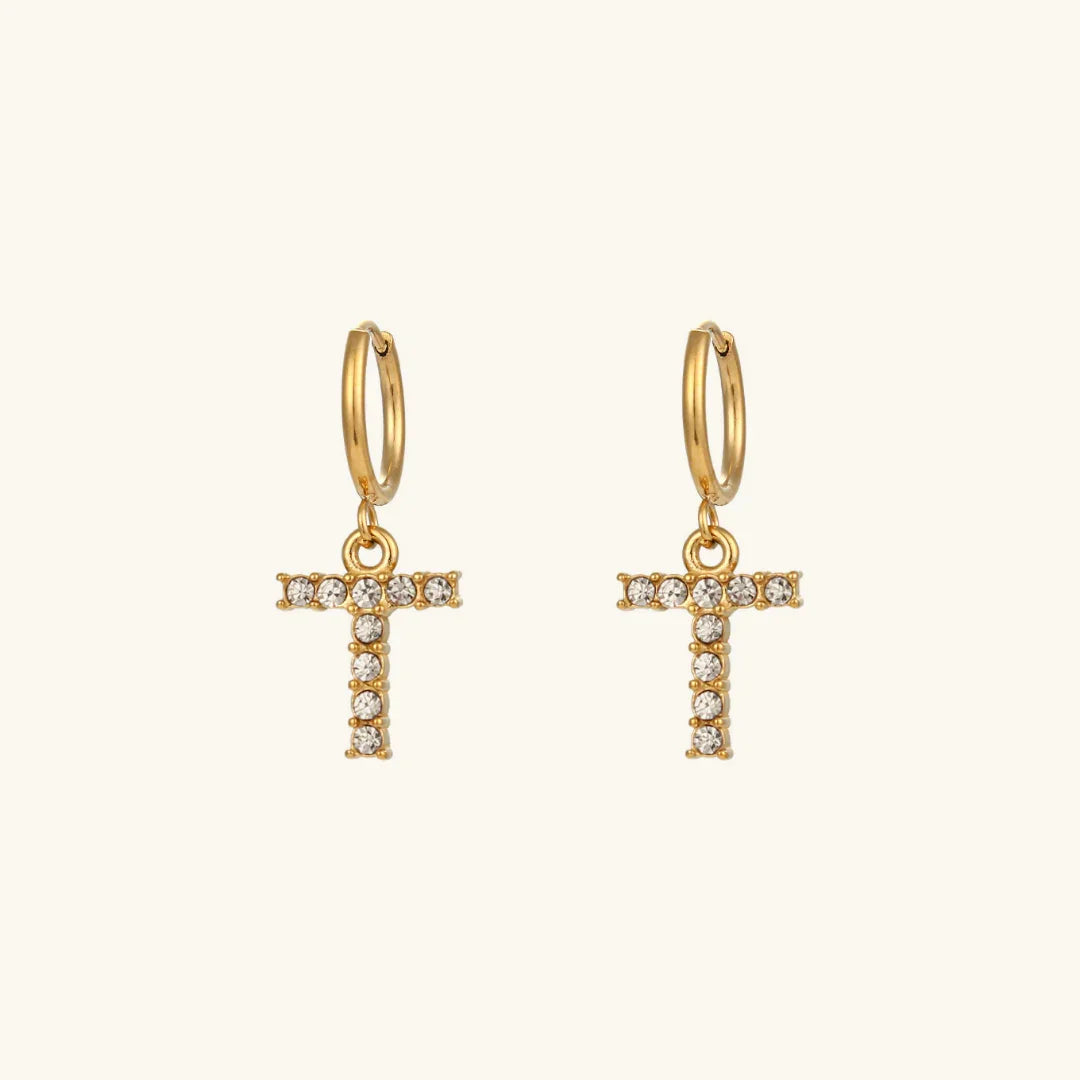 [Royal Vicky]Wilhemina Initial Letter Earrings