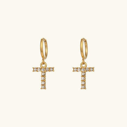 [Royal Vicky]Wilhemina Initial Letter Earrings