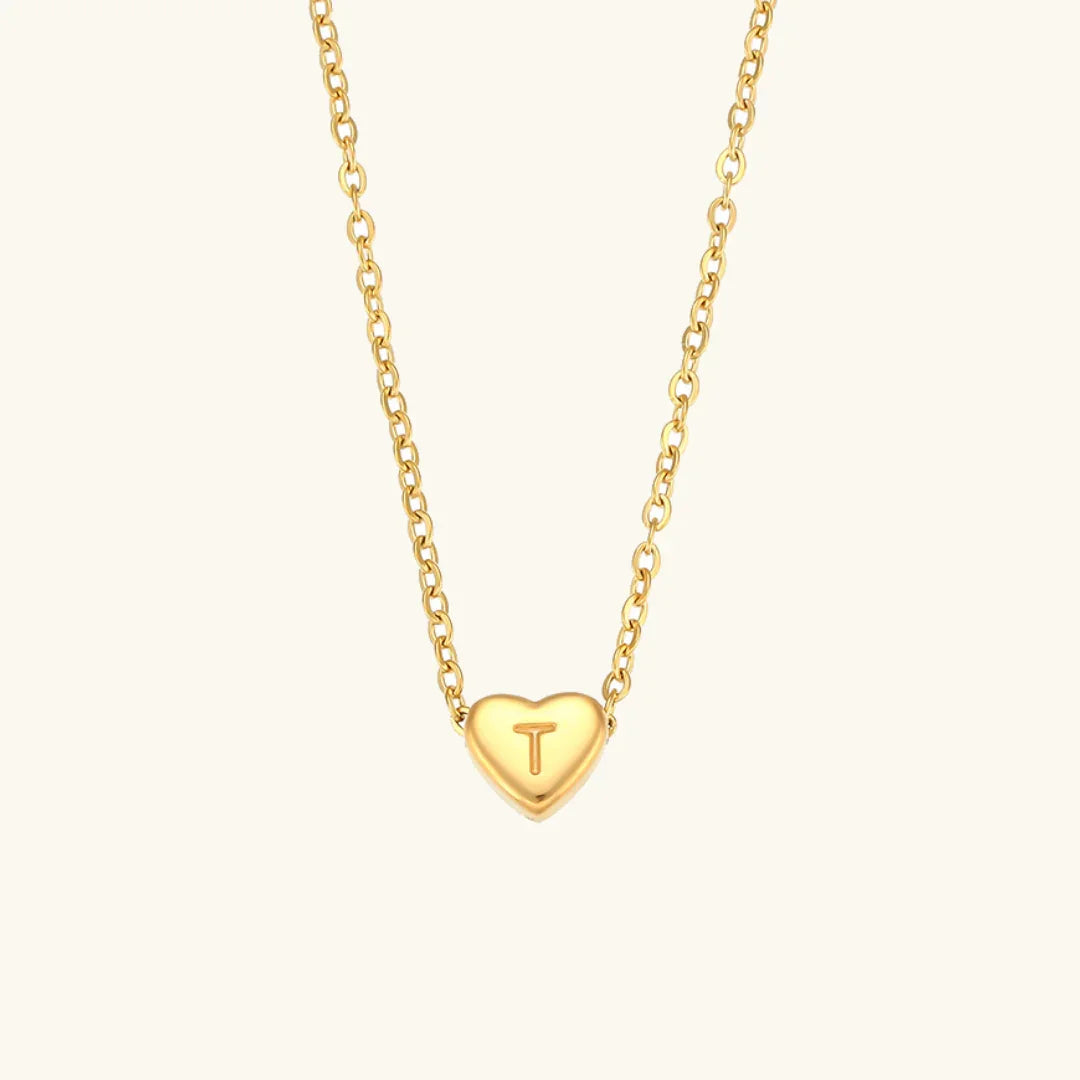 [Royal Vicky]Heart Initial Gold Necklace